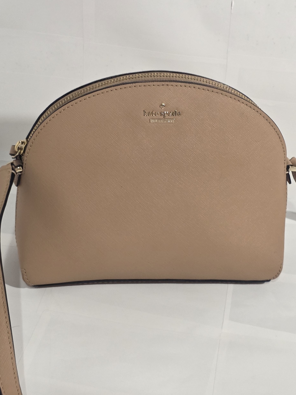 kate spade New York Pebbled Leather Dome Crossbody in Blush